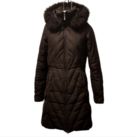 RW&Co Chocolate colored downfilled winter coat - Picture 1 of 6